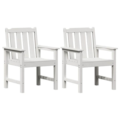 Sedia da pranzo da giardino 2 pcs Bianco 65,5 x 59 x 88 cm HDPE