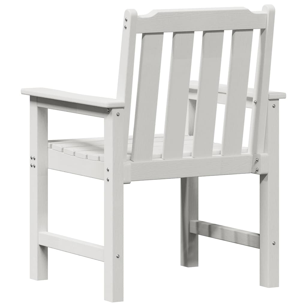 Sedia da pranzo da giardino 2 pcs Bianco 65,5 x 59 x 88 cm HDPE