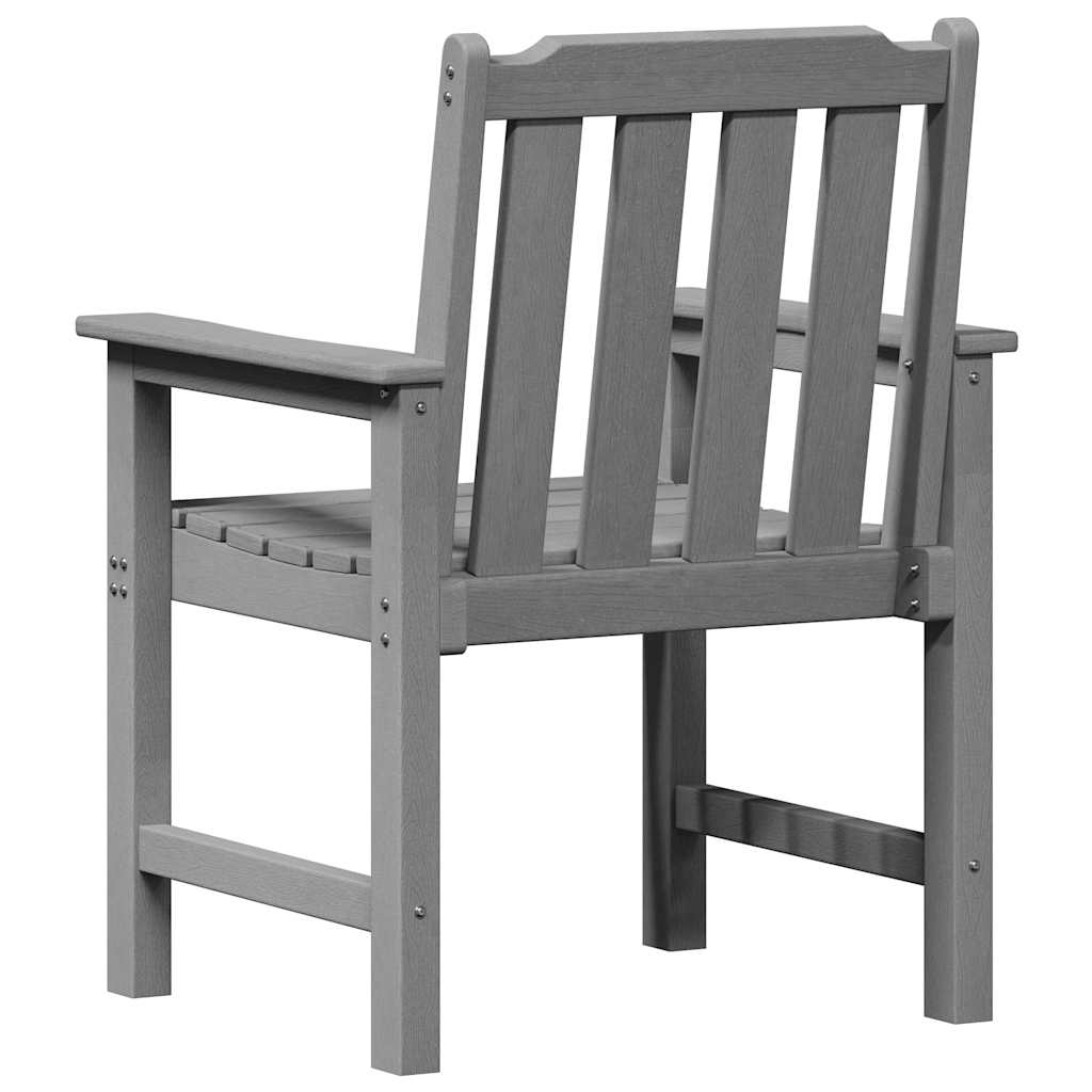 Sedia da pranzo da giardino 2 pcs Grigio chiaro HDPE