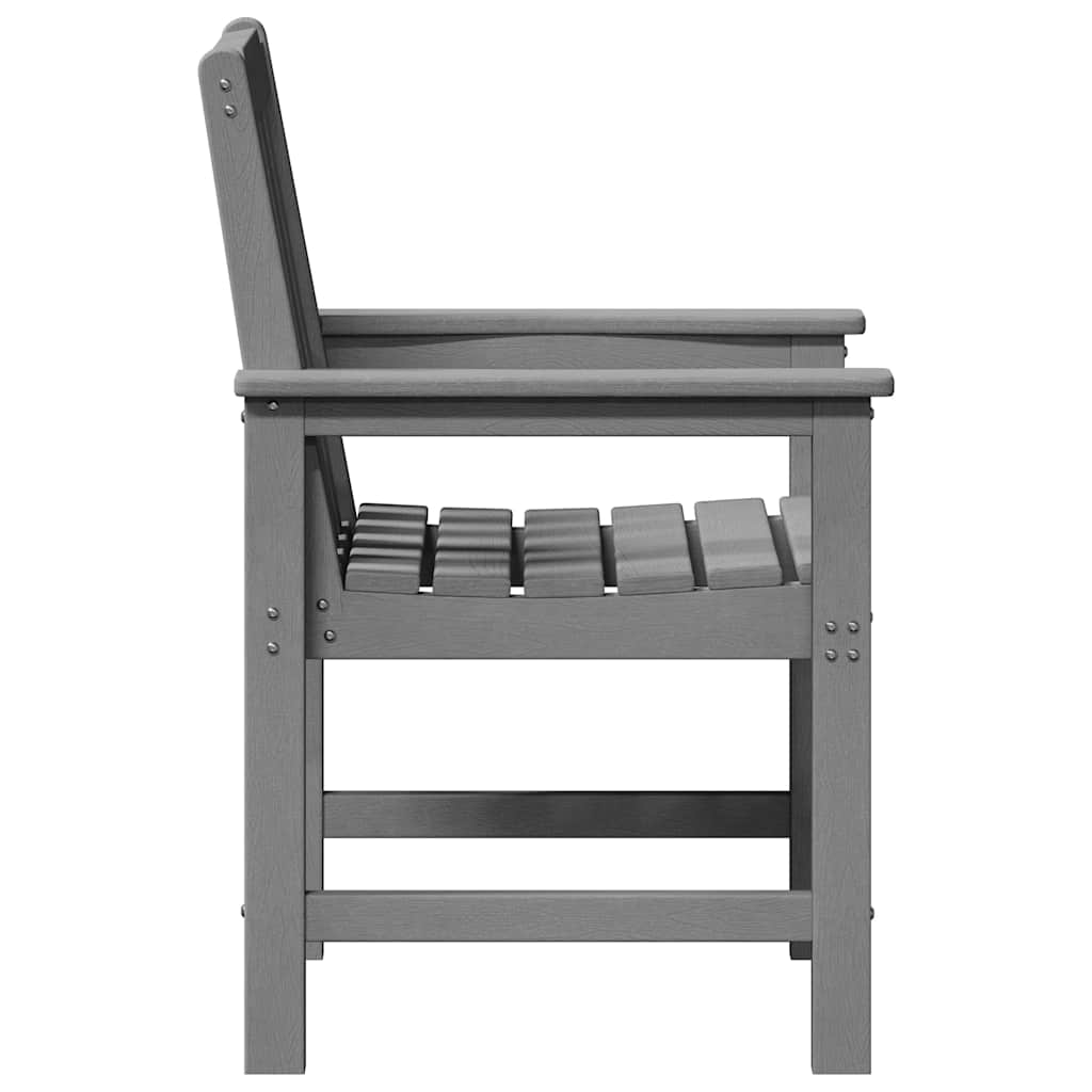 Sedia da pranzo da giardino 2 pcs Grigio chiaro HDPE