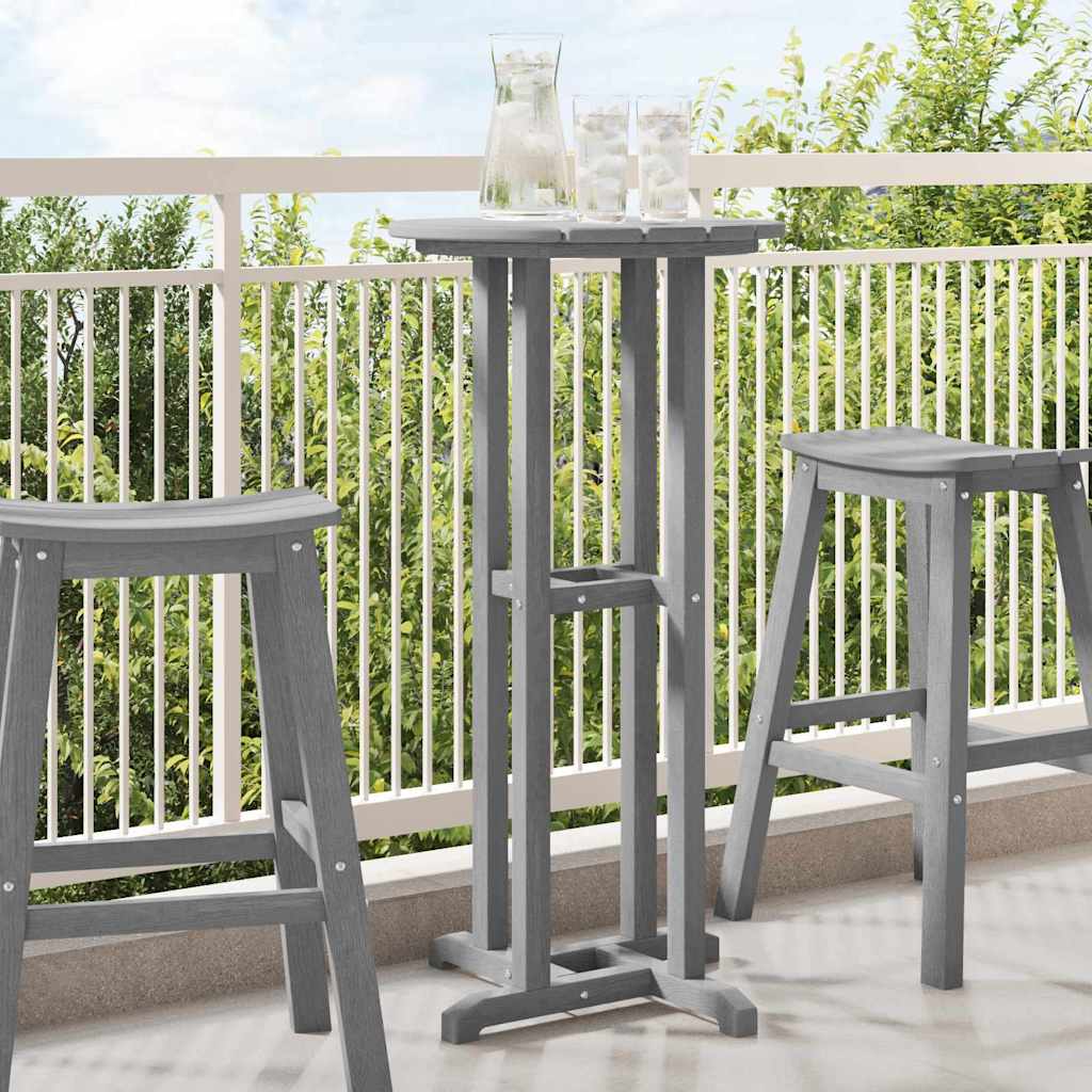 Tavolo da bar Grigio chiaro 55 x 55 x 107 cm Polietilene | homemem39