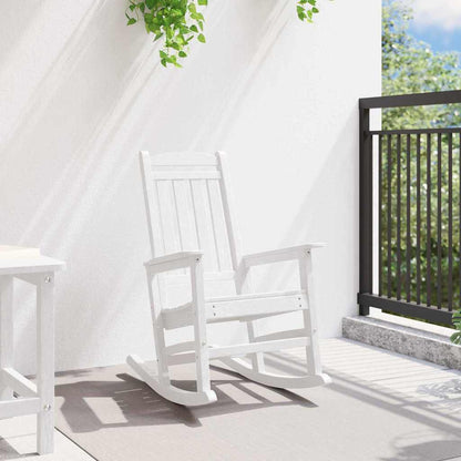 Sedia a dondolo da giardino Bianco 92 x 70 x 108cm HDPE