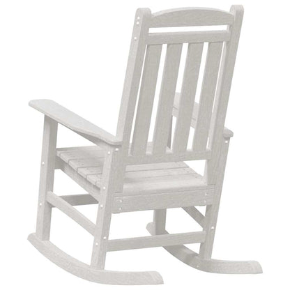 Sedia a dondolo da giardino Bianco 92 x 70 x 108cm HDPE
