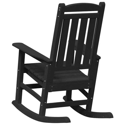 Sedia a dondolo da giardino Nero 92 x 70 x 108cm HDPE