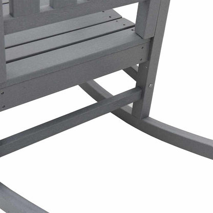 Sedia a dondolo da giardino Grigio chiaro 92 x 70 x 108cm HDPE | homemem39
