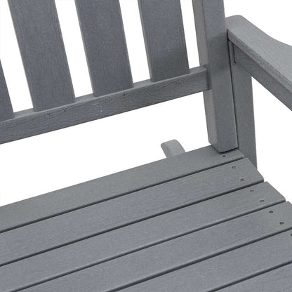 Sedia a dondolo da giardino Grigio chiaro 92 x 70 x 108cm HDPE