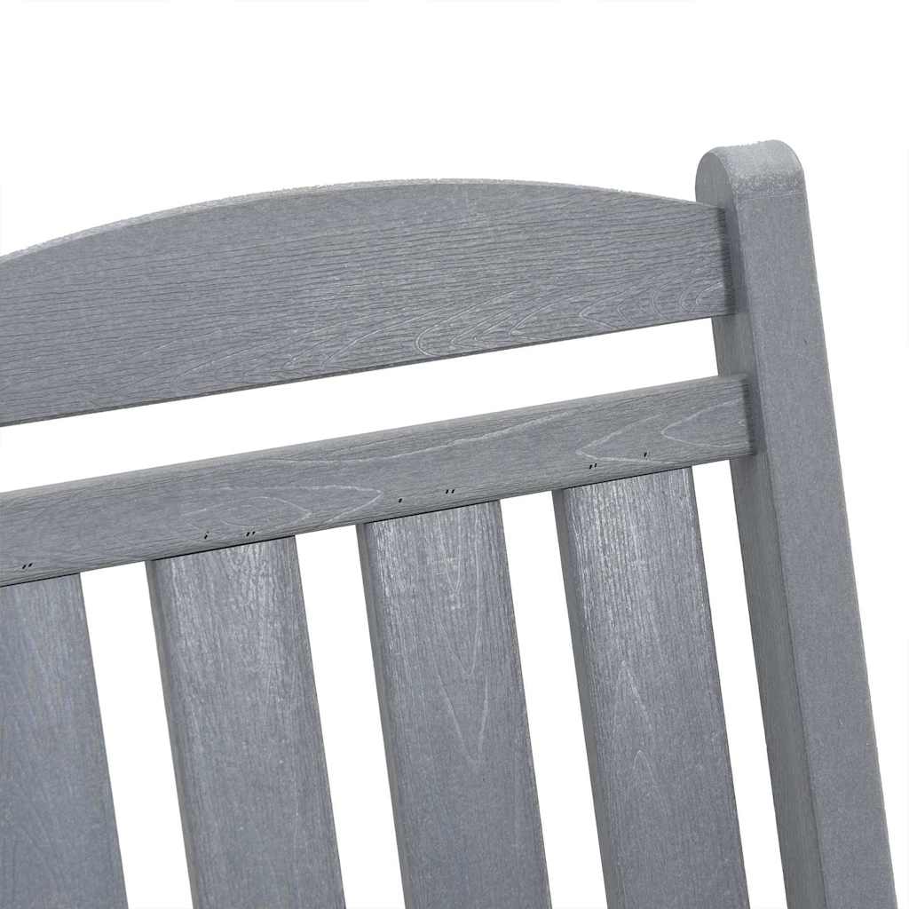 Sedia a dondolo da giardino Grigio chiaro 92 x 70 x 108cm HDPE | homemem39