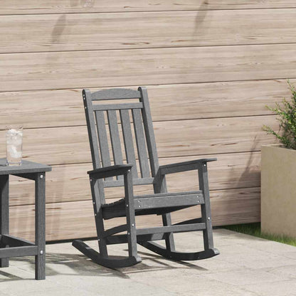 Sedia a dondolo da giardino Grigio chiaro 92 x 70 x 108cm HDPE