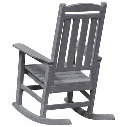 Sedia a dondolo da giardino Grigio chiaro 92 x 70 x 108cm HDPE | homemem39