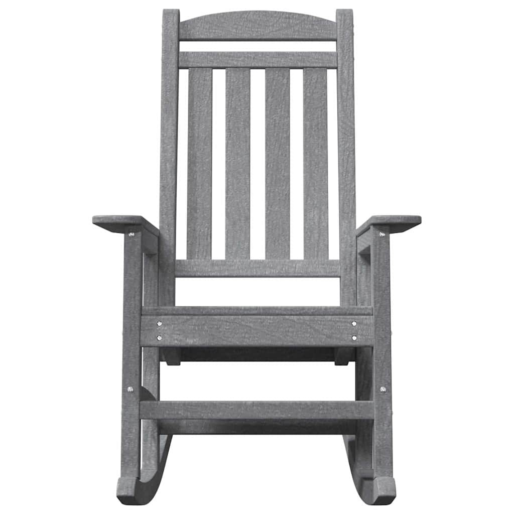 Sedia a dondolo da giardino Grigio chiaro 92 x 70 x 108cm HDPE | homemem39