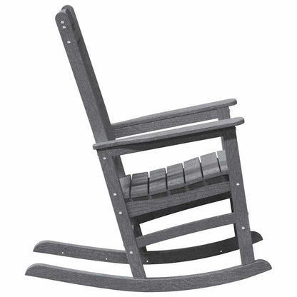 Sedia a dondolo da giardino Grigio chiaro 92 x 70 x 108cm HDPE | homemem39