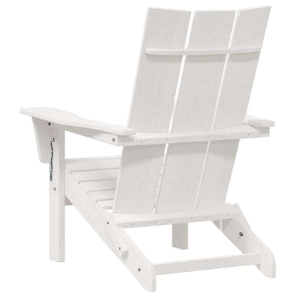 Sedia Adirondack Pieghevole Bianco 80,5 x 74,5 x 92 cm HDPE