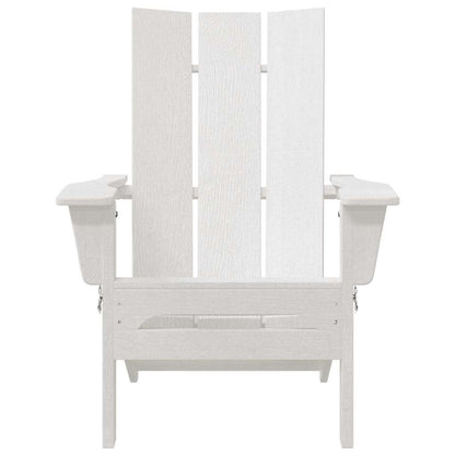 Sedia Adirondack Pieghevole Bianco 80,5 x 74,5 x 92 cm HDPE