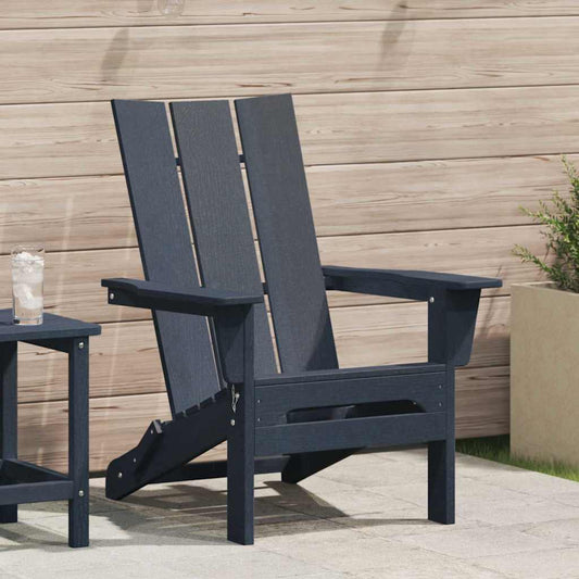 Sedia Adirondack Pieghevole Blu navy 80,5 x 74,5 x 92 cm HDPE