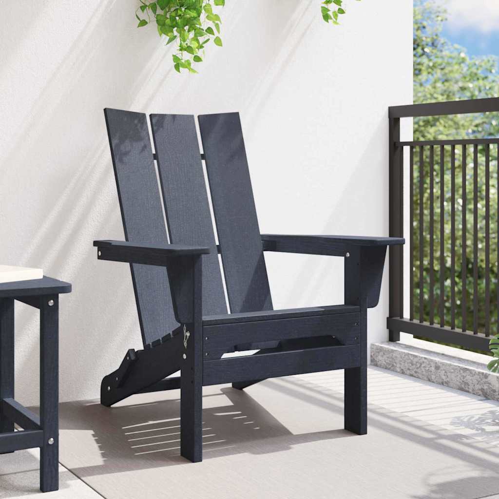 Sedia Adirondack Pieghevole Blu navy 80,5 x 74,5 x 92 cm HDPE