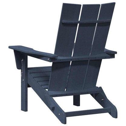 Sedia Adirondack Pieghevole Blu navy 80,5 x 74,5 x 92 cm HDPE