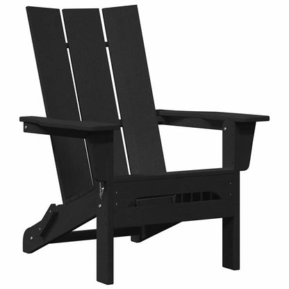 Sedia Adirondack Pieghevole Nero 80,5 x 74,5 x 92 cm HDPE
