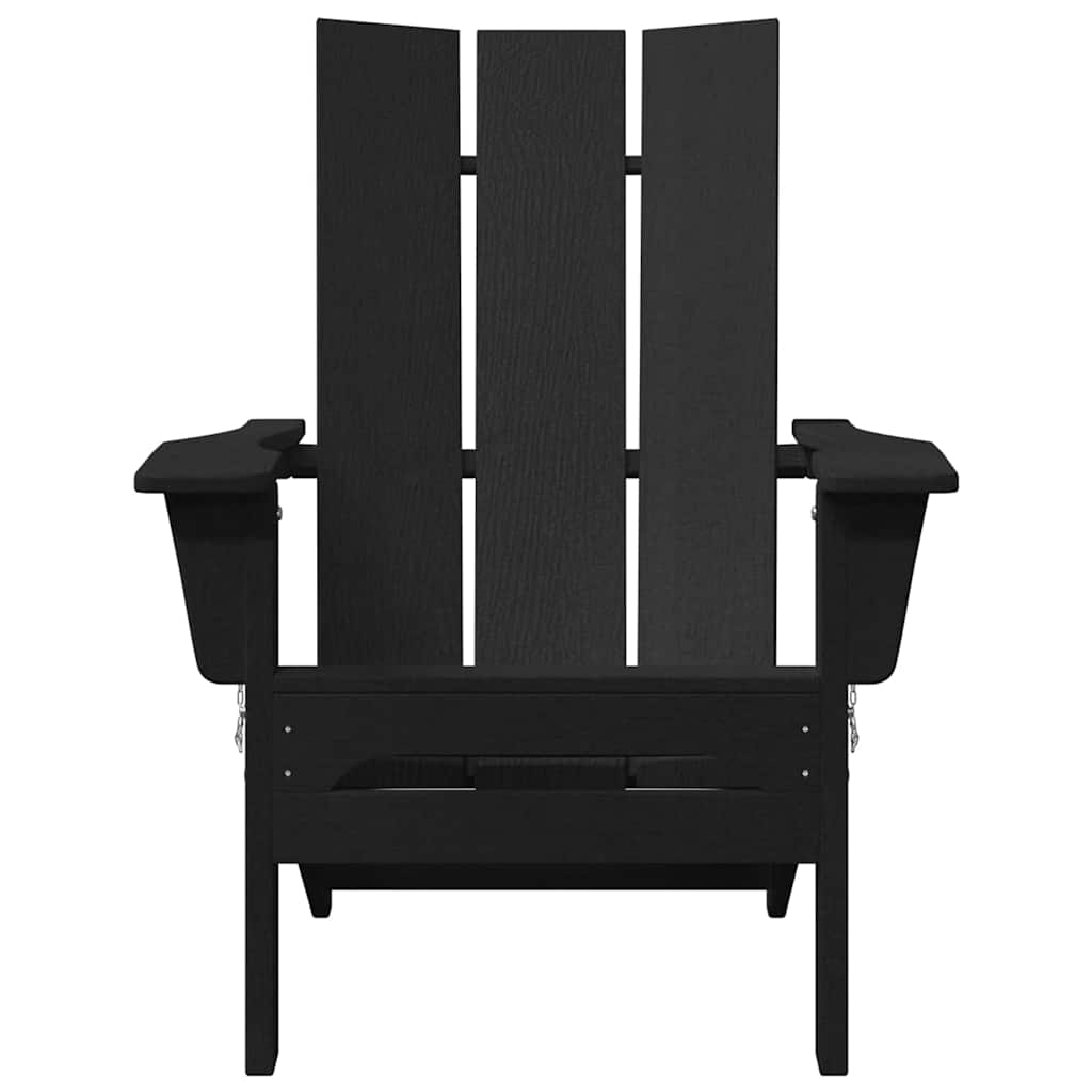 Sedia Adirondack Pieghevole Nero 80,5 x 74,5 x 92 cm HDPE