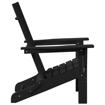 Sedia Adirondack Pieghevole Nero 80,5 x 74,5 x 92 cm HDPE
