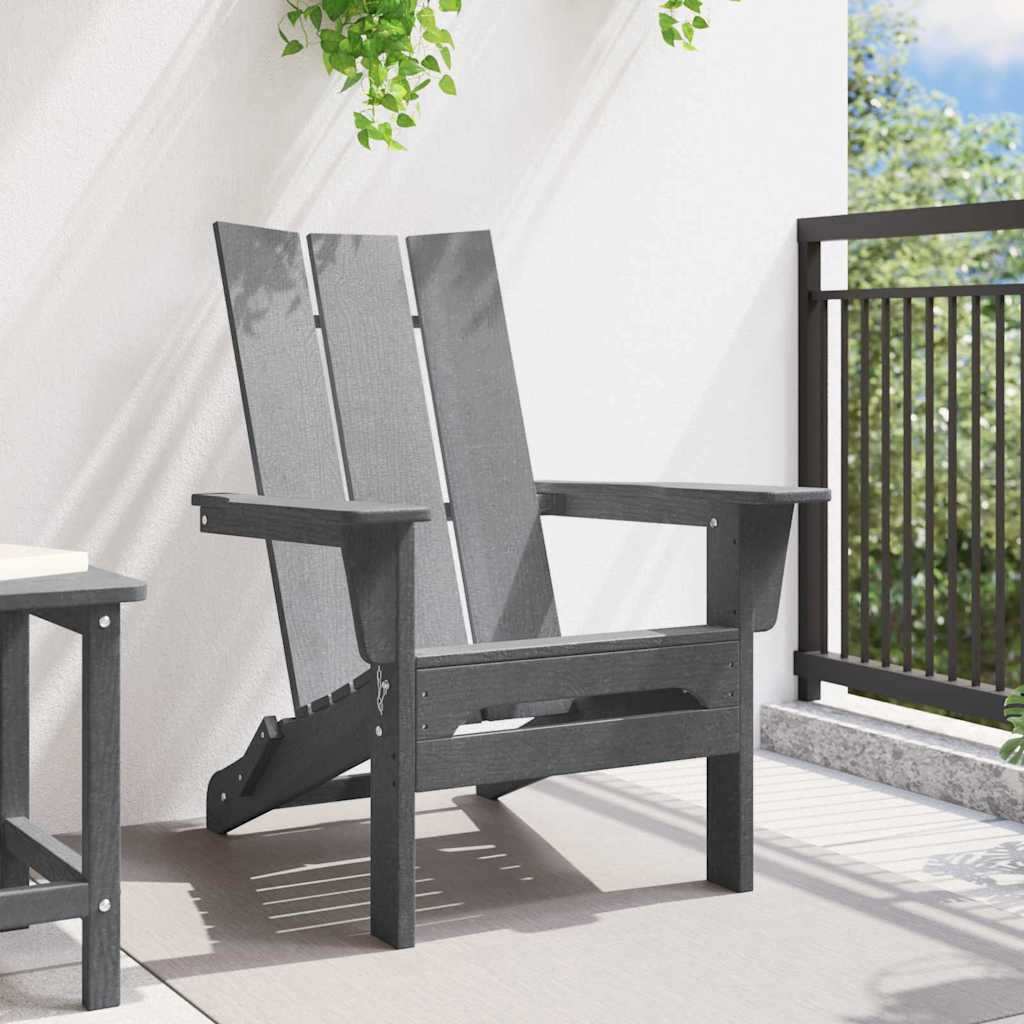Sedia Adirondack Pieghevole Grigio chiaro 80,5 x 74,5 x 92 cm