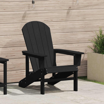 Sedia Adirondack Nero 82 x 74 x 92 cm HDPE