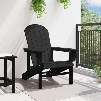 Sedia Adirondack Nero 82 x 74 x 92 cm HDPE