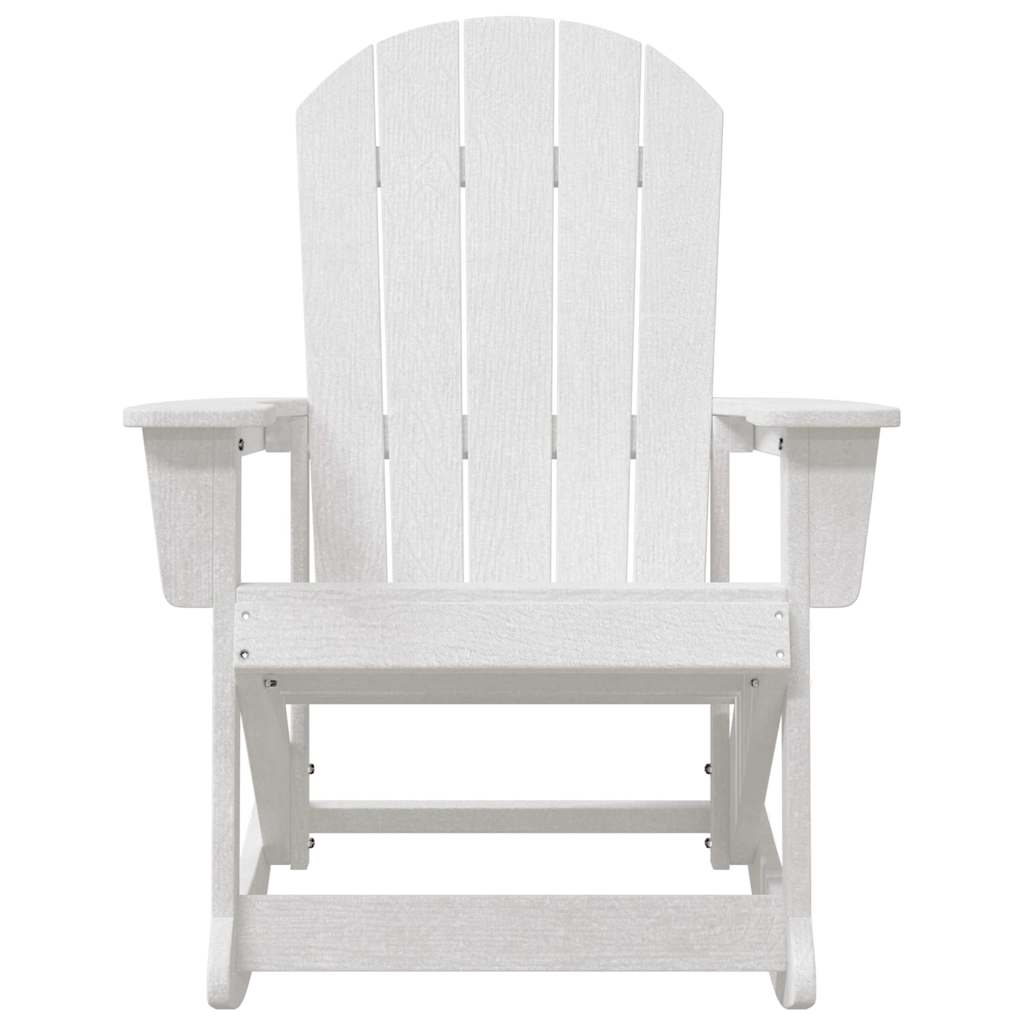 Poltrona a dondolo Adirondack Bianco 92 x 73,5 x 92 cm HDPE