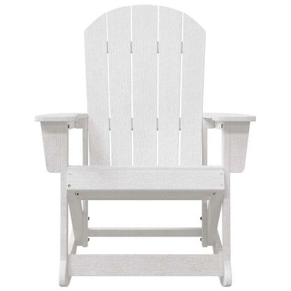 Poltrona a dondolo Adirondack Bianco 92 x 73,5 x 92 cm HDPE