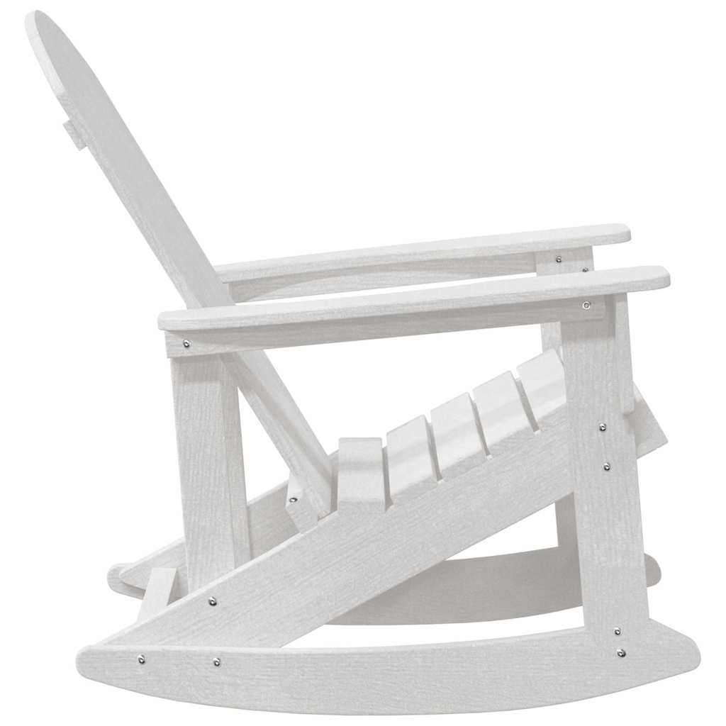 Poltrona a dondolo Adirondack Bianco 92 x 73,5 x 92 cm HDPE