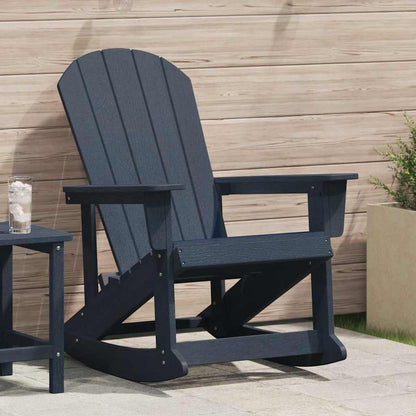 Poltrona a dondolo Adirondack Blu navy 92 x 73,5 x 92 cm HDPE