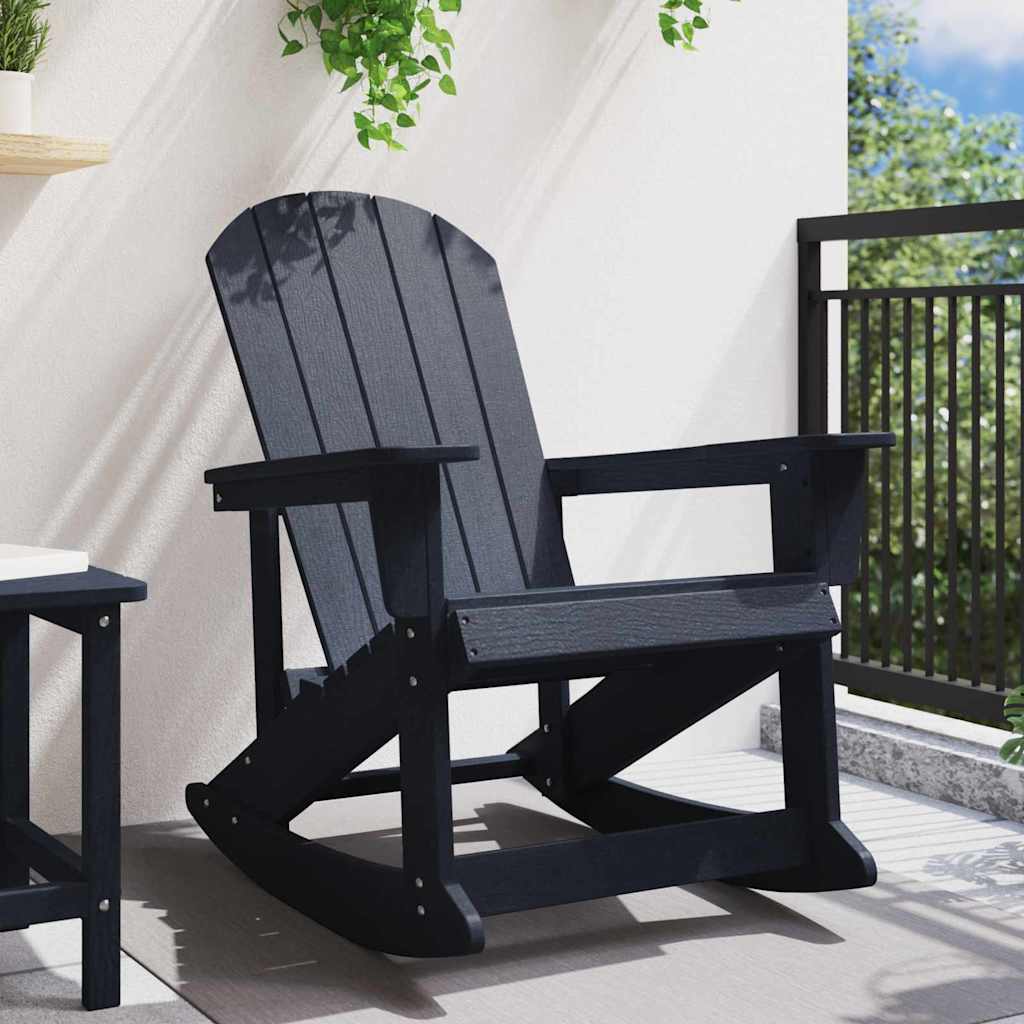 Poltrona a dondolo Adirondack Blu navy 92 x 73,5 x 92 cm HDPE