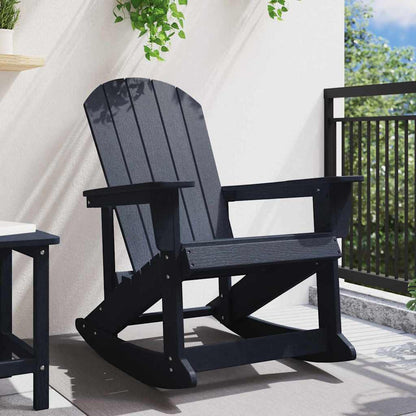 Poltrona a dondolo Adirondack Blu navy 92 x 73,5 x 92 cm HDPE