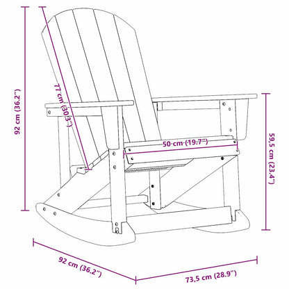Poltrona a dondolo Adirondack Blu navy 92 x 73,5 x 92 cm HDPE | homemem39