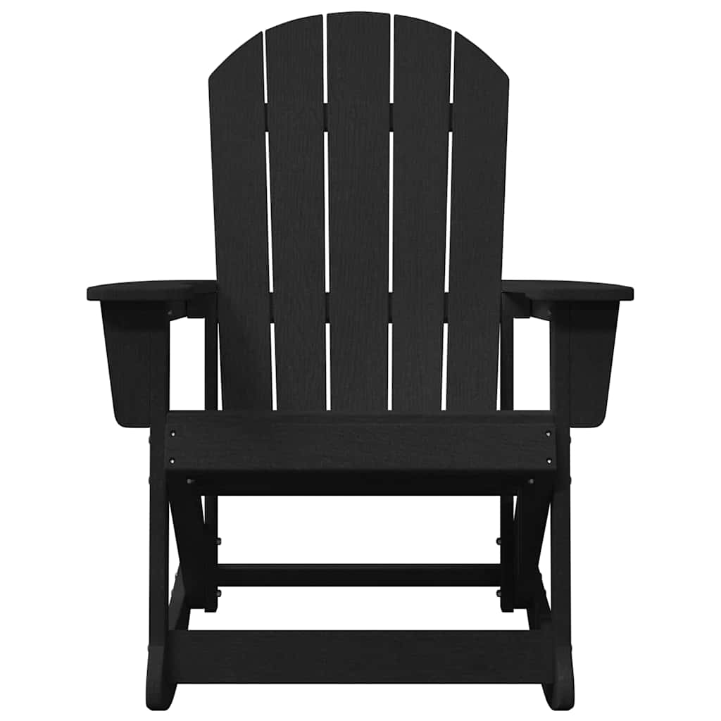 Poltrona a dondolo Adirondack Nero 92 x 73,5 x 92 cm HDPE