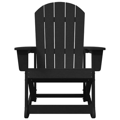 Poltrona a dondolo Adirondack Nero 92 x 73,5 x 92 cm HDPE