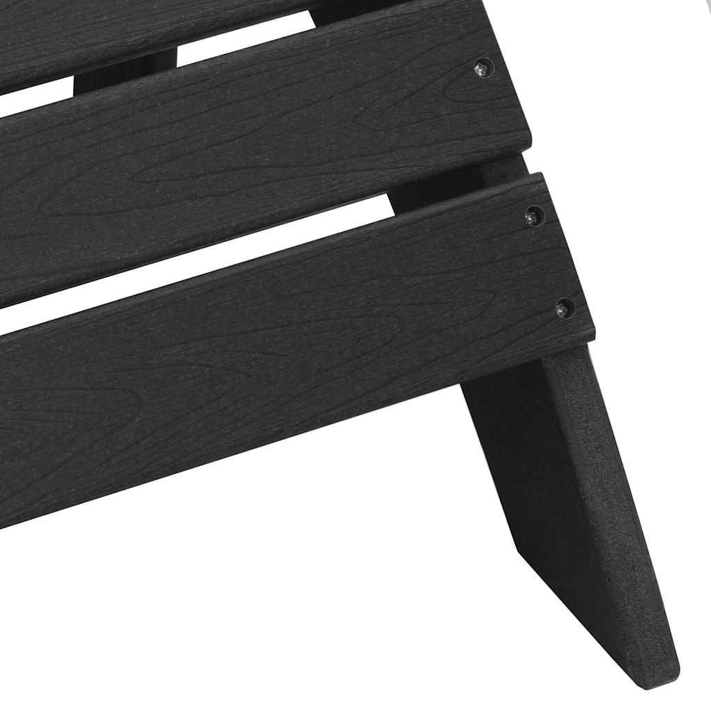 Sedia Adirondack Nero 82 x 74 x 92 cm HDPE