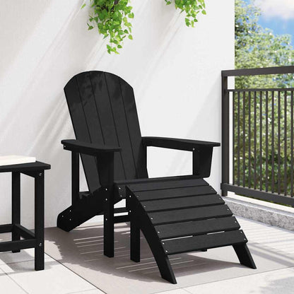 Sedia Adirondack Nero 82 x 74 x 92 cm HDPE