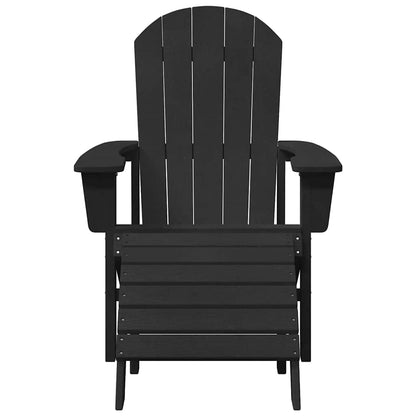 Sedia Adirondack Nero 82 x 74 x 92 cm HDPE