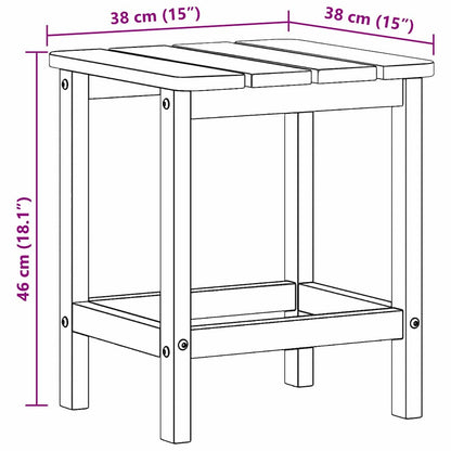 Tavolo laterale Grigio chiaro 38 x 38 x 46 cm Polietilene
