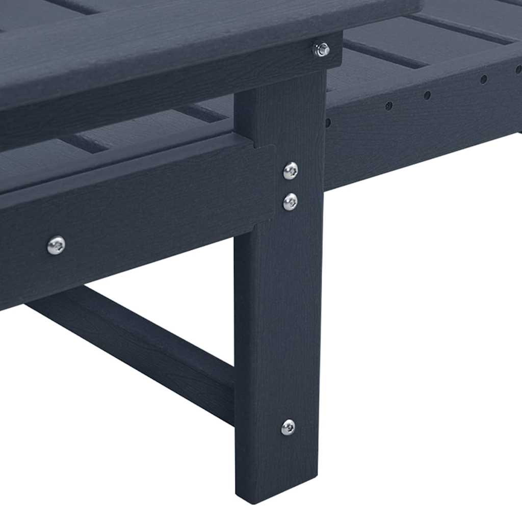 Lettino da sole Blu navy 195.5 x 53 x 98.5 cm HDPE