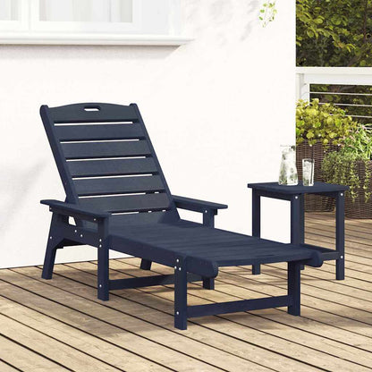 Lettino da sole Blu navy 195.5 x 53 x 98.5 cm HDPE