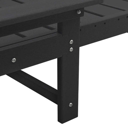 Lettino da sole Nero 195.5 x 53 x 98.5 cm HDPE