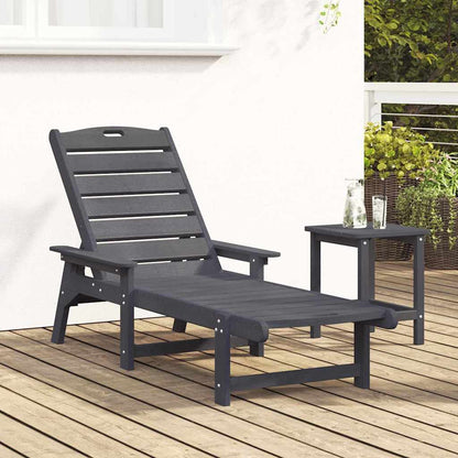 Lettino da sole Grigio chiaro 195.5 x 53 x 98.5 cm HDPE