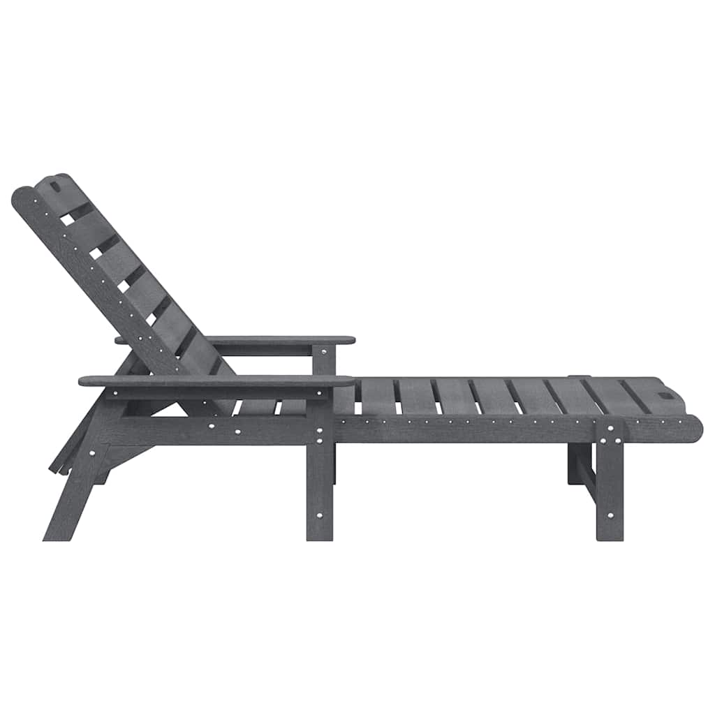 Lettino da sole Grigio chiaro 195.5 x 53 x 98.5 cm HDPE