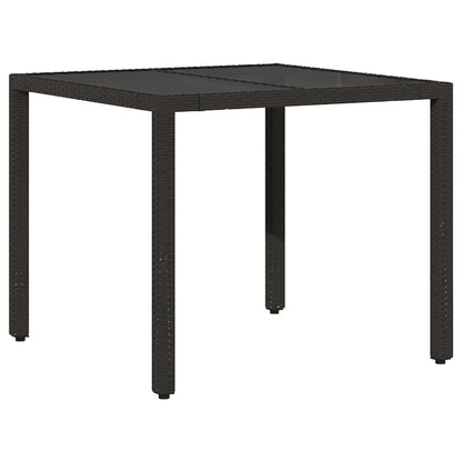 Set da Pranzo per Giardino 3 pcs Nero polyrattan | homemem39