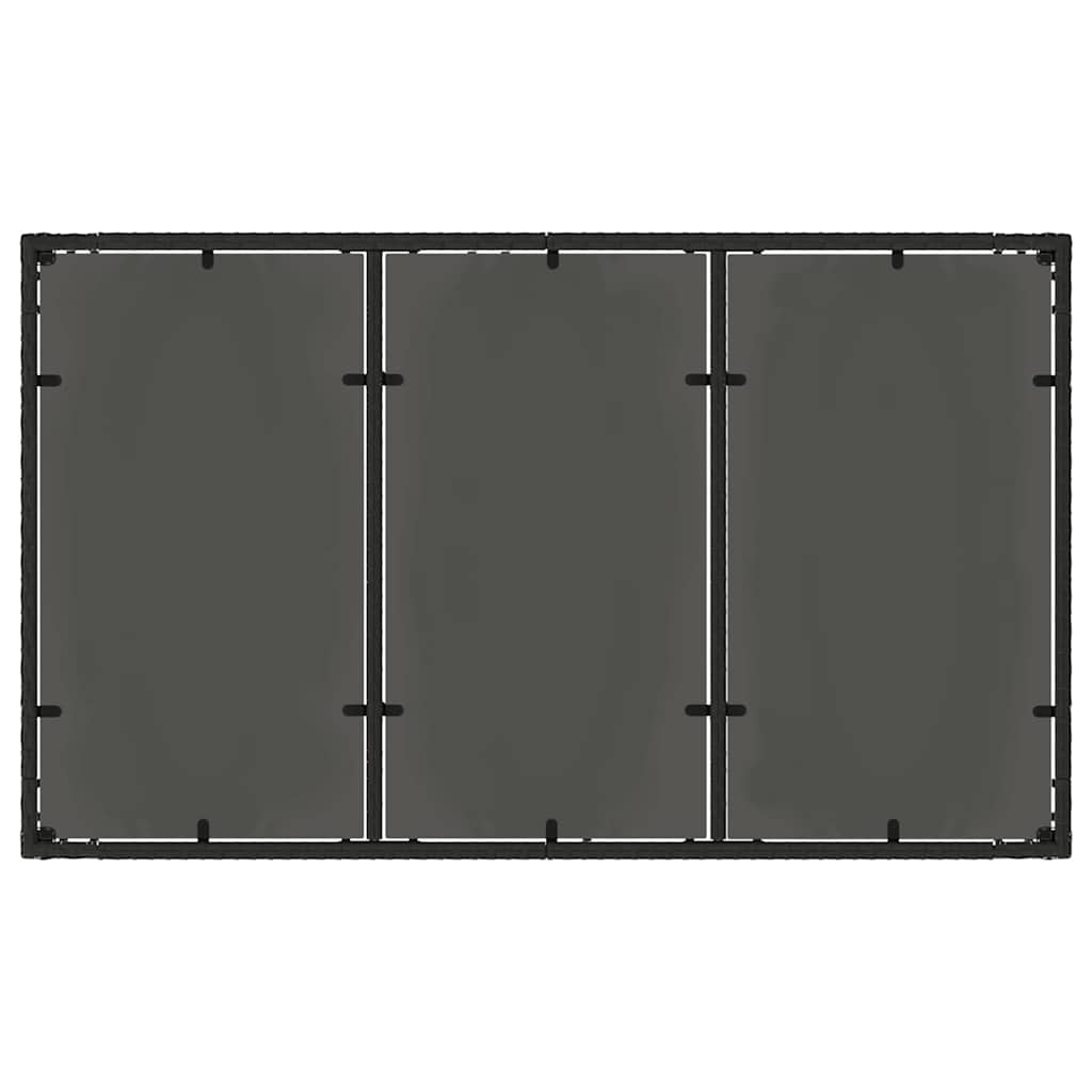 Set da Pranzo per Giardino 5 pcs Nero polyrattan | homemem39