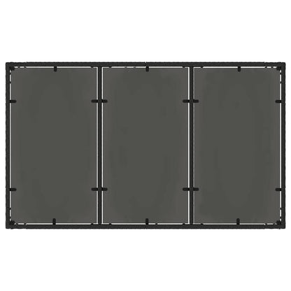 Set da Pranzo per Giardino 5 pcs Nero polyrattan | homemem39