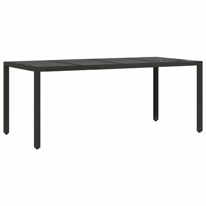 Set da Pranzo per Giardino 9 pcs Nero polyrattan | homemem39