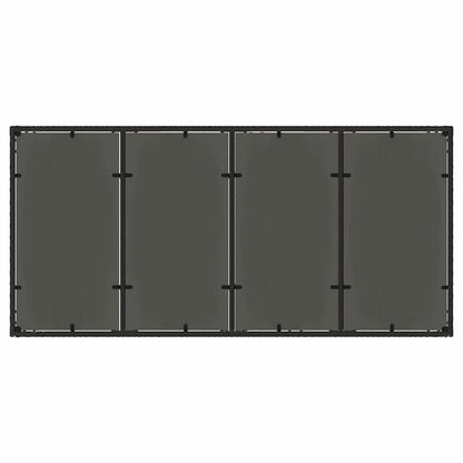 Set da Pranzo per Giardino 9 pcs Nero polyrattan | homemem39