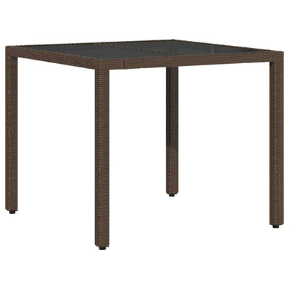 Set da Pranzo per Giardino 5 pcs Marrone polyrattan | homemem39
